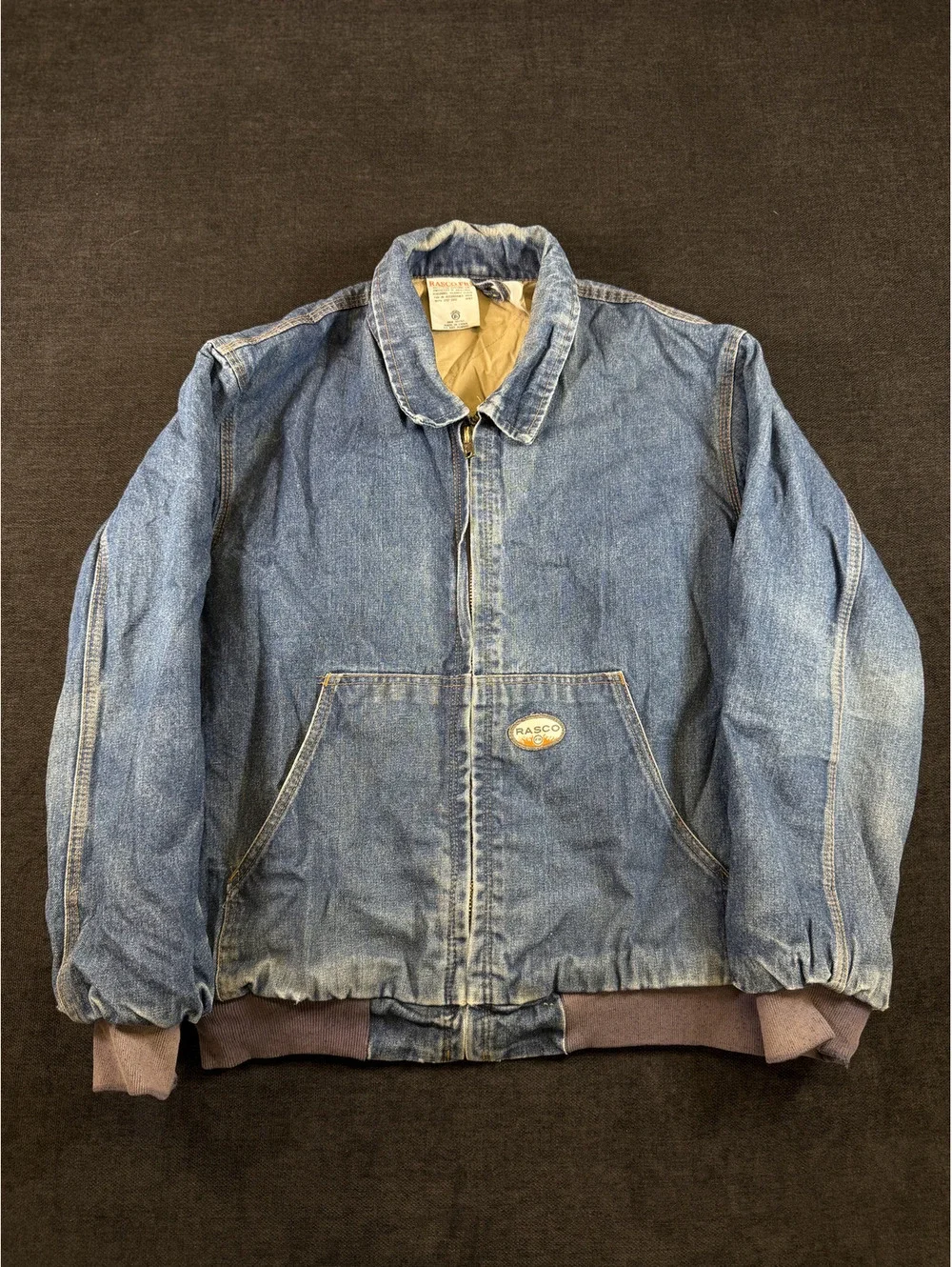 Rasco FR Large Blue Denim Flame Resistant Hooded Jacket